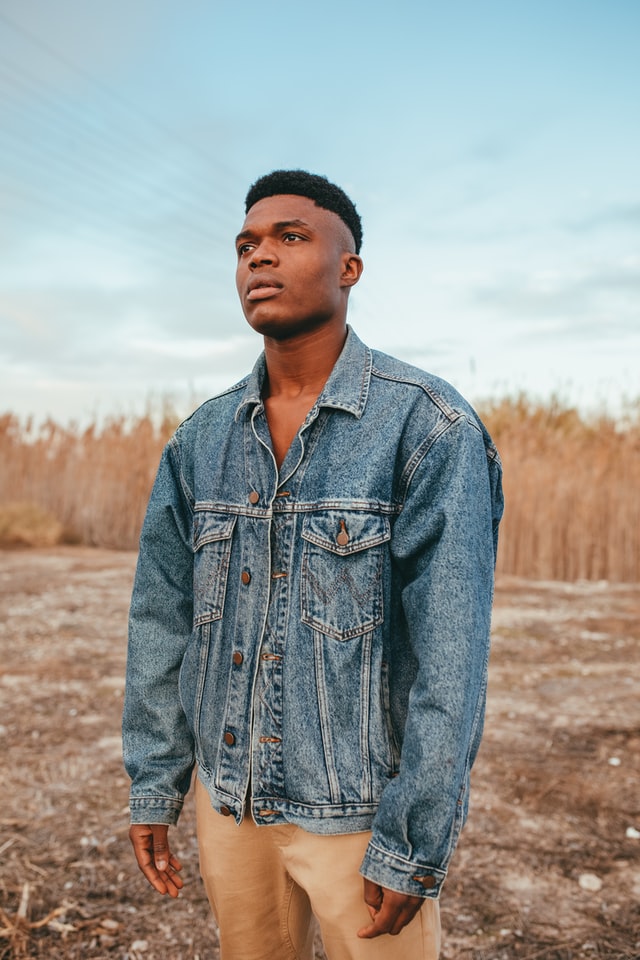 blue denim jacket